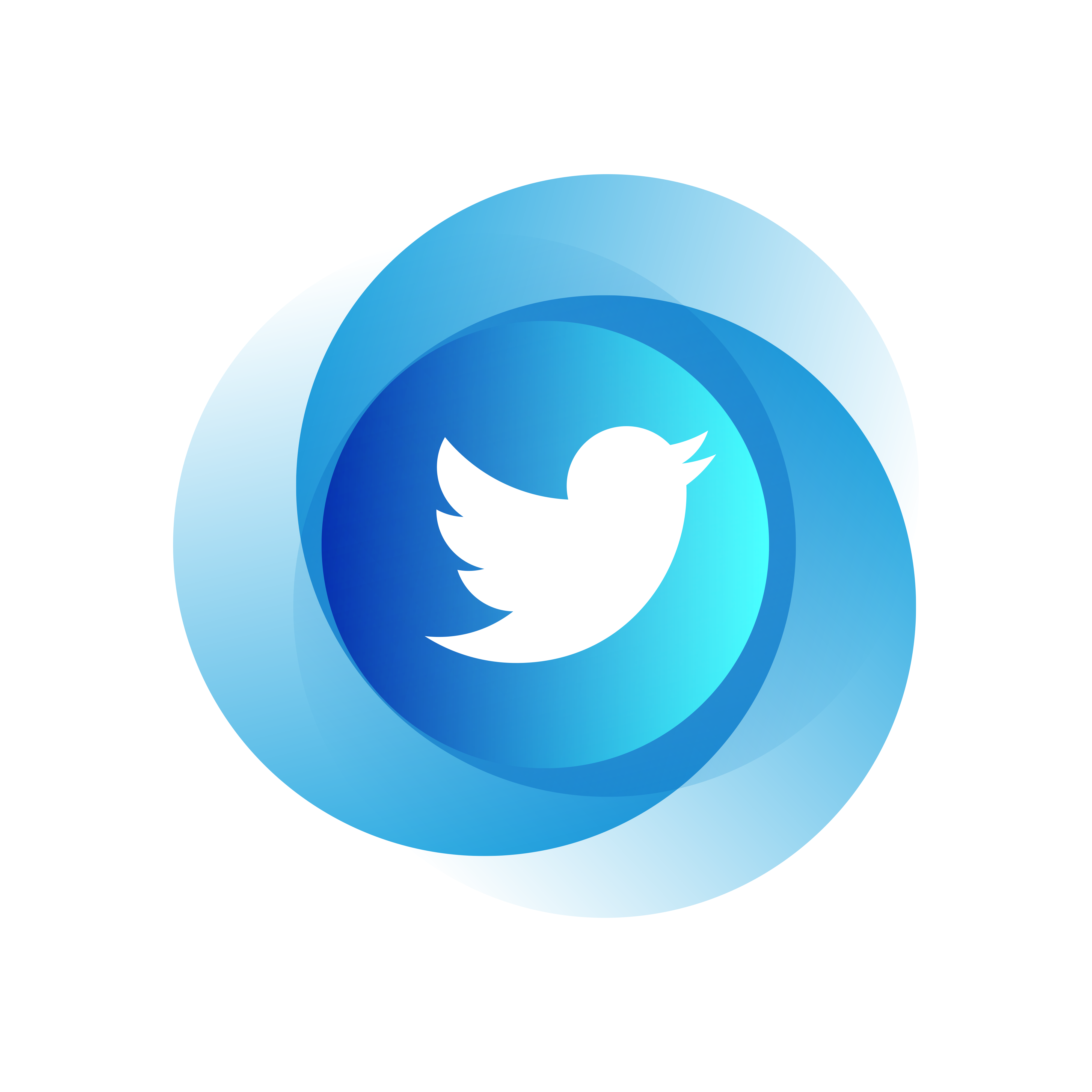 Circle Twitter icon design on transparent background PNG